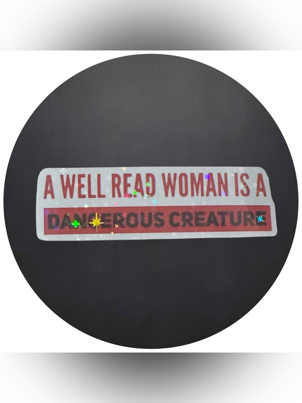 5 for $5 A Well Read Woman…Vinyl Holographic Sticker